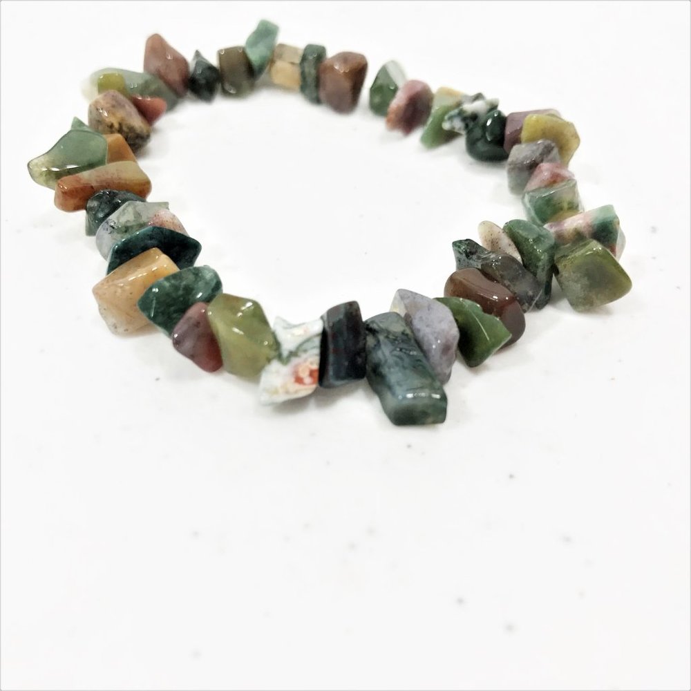 Natural Jasper Chip Stone Bracelet